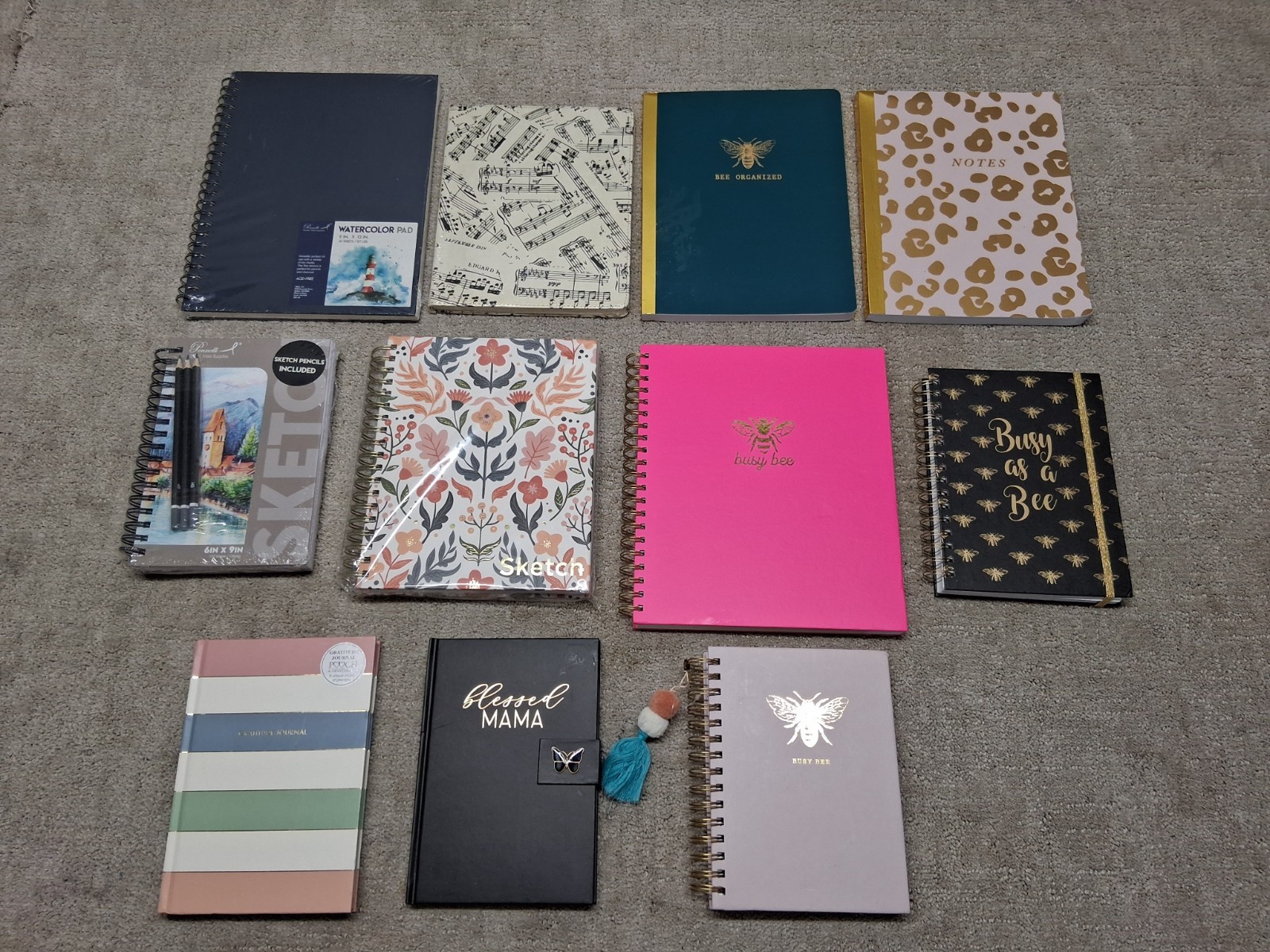 Notepads Lot Of 11 Busy Bee Sketch Pads Watercolor Pad Gratitude Journal