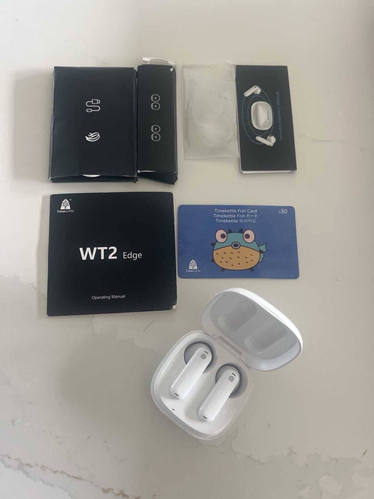 Timekettle WT2 Edge Translator Earbuds 40 Languages & 93 Accent (OFFLINE) White