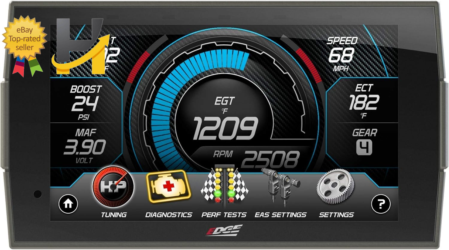 Edge Insight CTS3 Digital Gauge, Compatible with 1996 & Up OBD-II Vehicles. 8413
