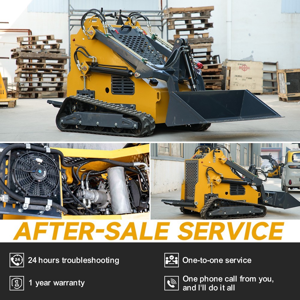 MMS 2025 Free Shiping Crawler Mini Skid Steer Loader with EPA 23HP Engine in USA