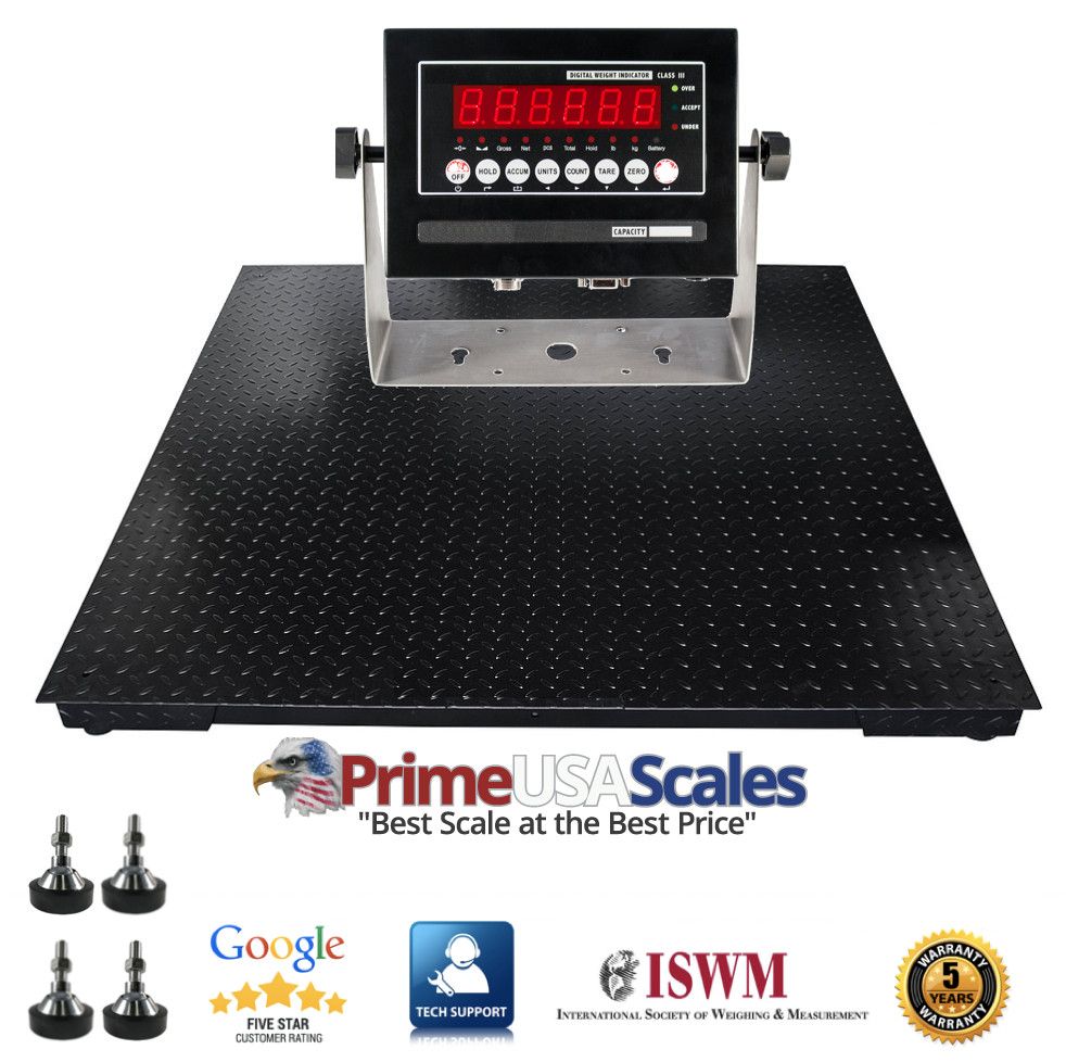 2,000 LB x 0.5 LB NTEP Optima 4′ x 4′ Floor, Pallet Scale