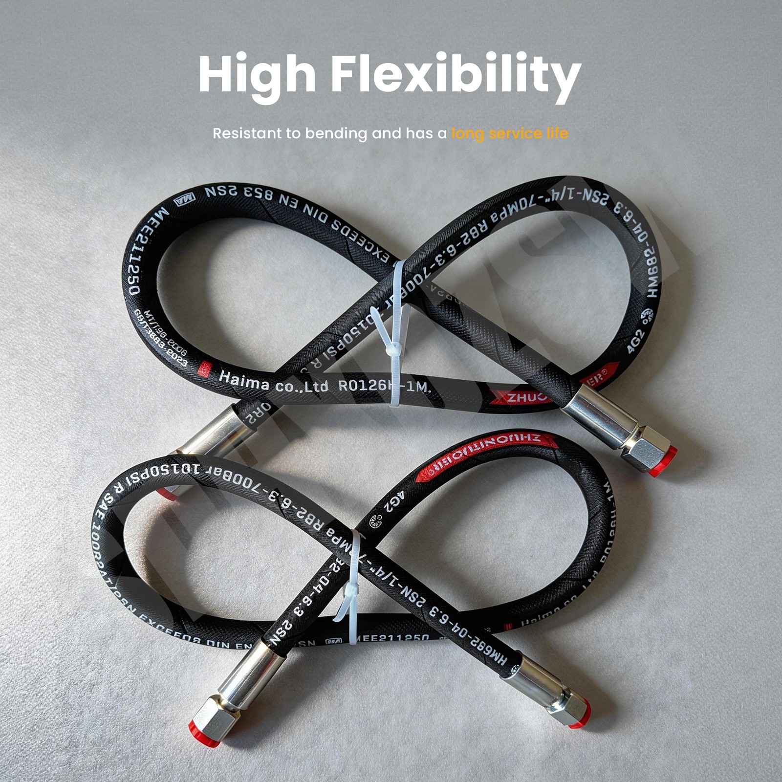AGT Miva China Mini Excavator M14x1.5x 36″ Hydraulic Hose New Both Ends Straight