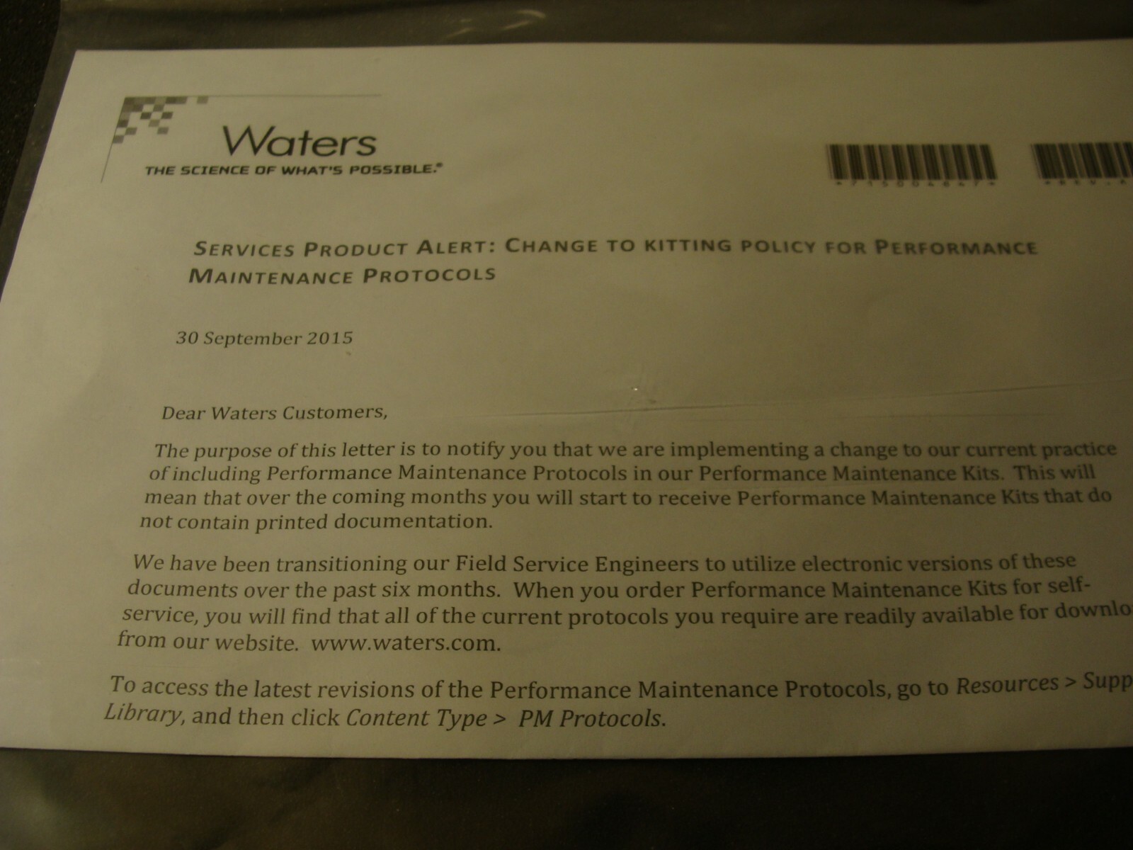 Thermo Scientific Waters 2475 Lamp Assy P/N EXLC-201000131