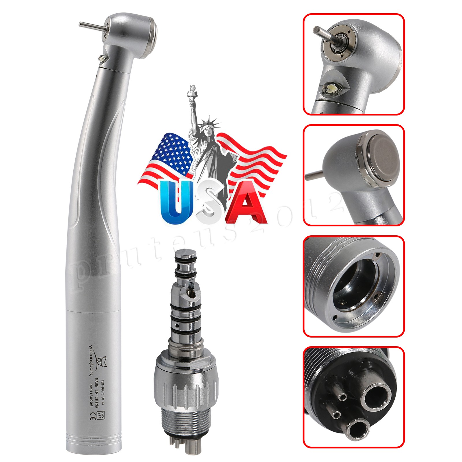 1-5 Yabangbang Dental High Speed Turbine / LED Handpiece fit KaV Coupler 4HOLE