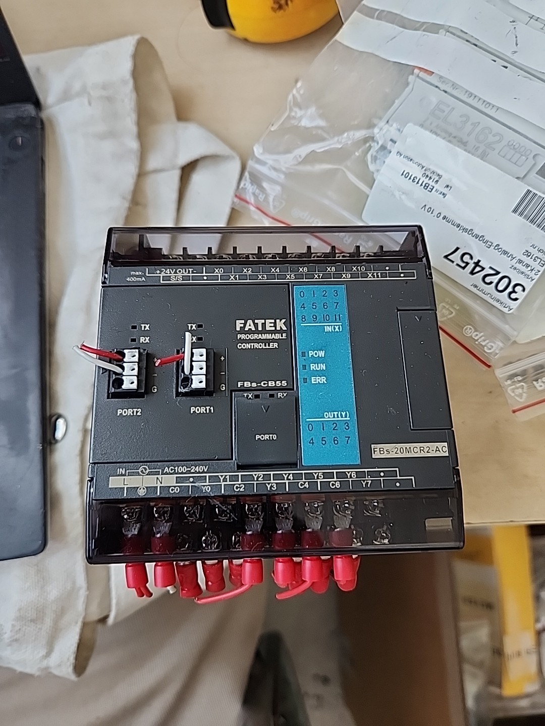Fatek FBS-20MCR2-AC FBS-CB5S PLC Transistor OUTPUT TESTED