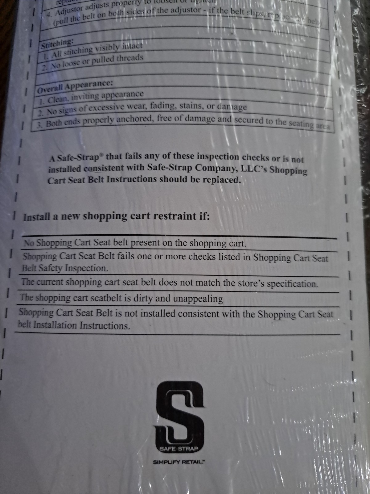 Shopping Cart Seat Strap 12 Pack.Black.10/23/2025.Safe-Strap Simplify Retail