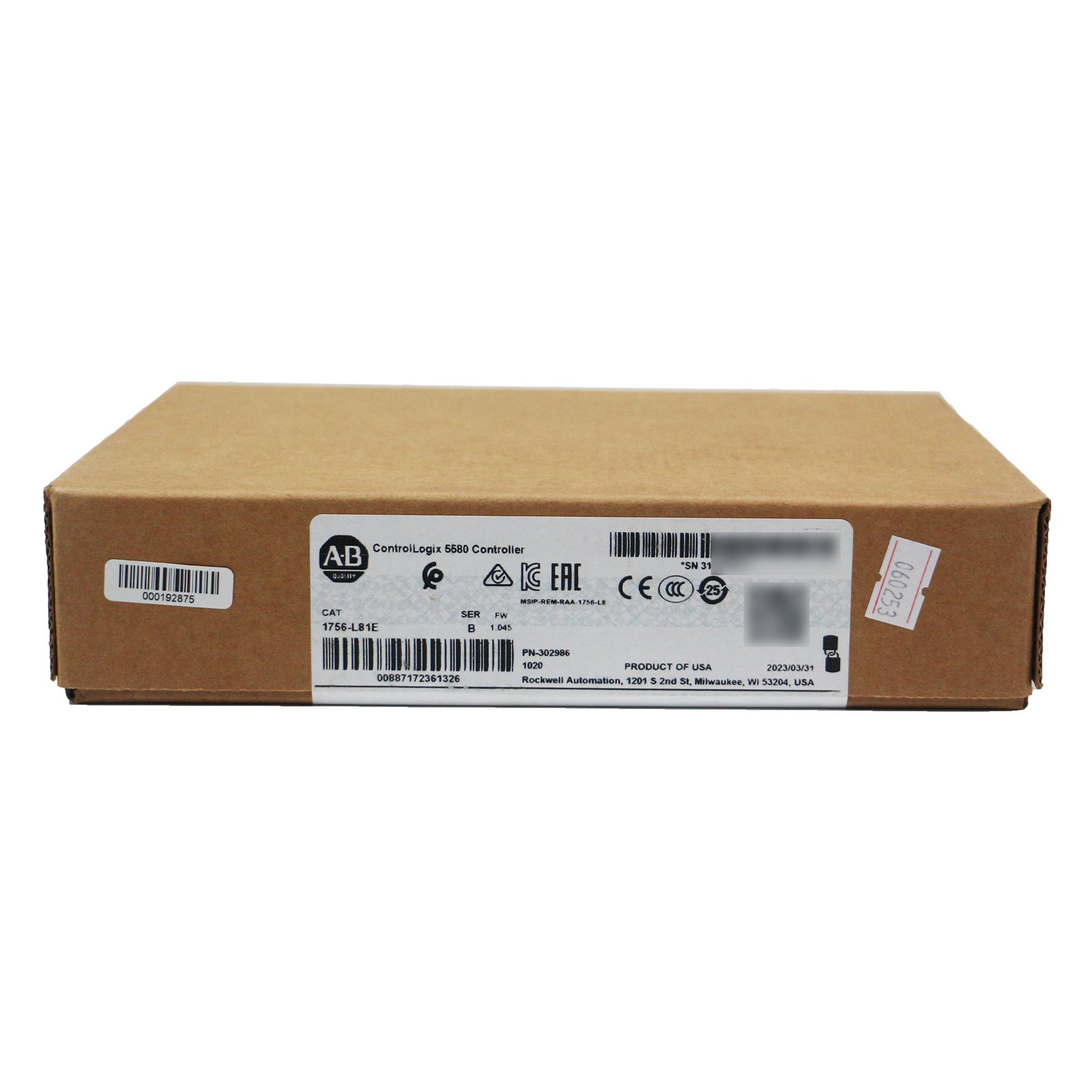 Allen-Bradley 1756-L81E AB SER B ControlLogix 5580 Controller NEW Factory Sealed