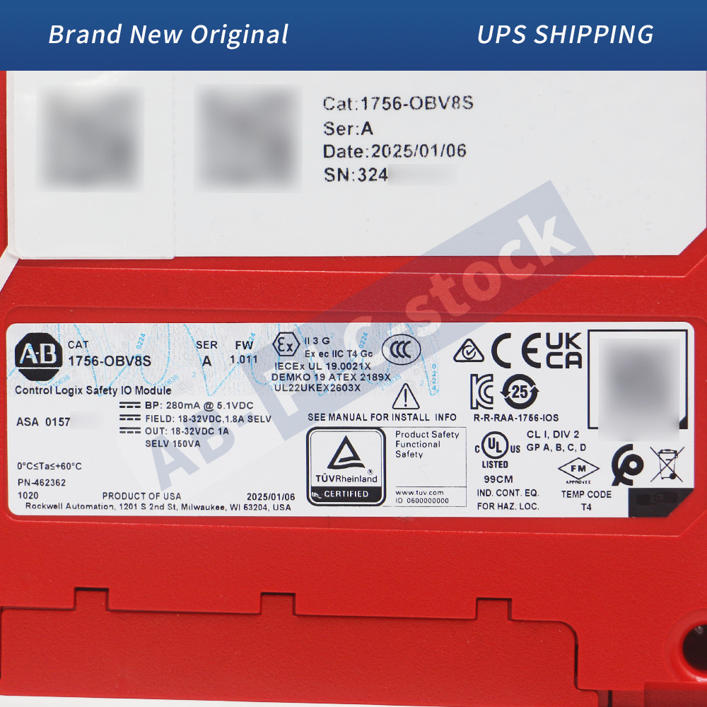 New Sealed 1756-OBV8S Allen Bradley Control Logix Safety IO Module