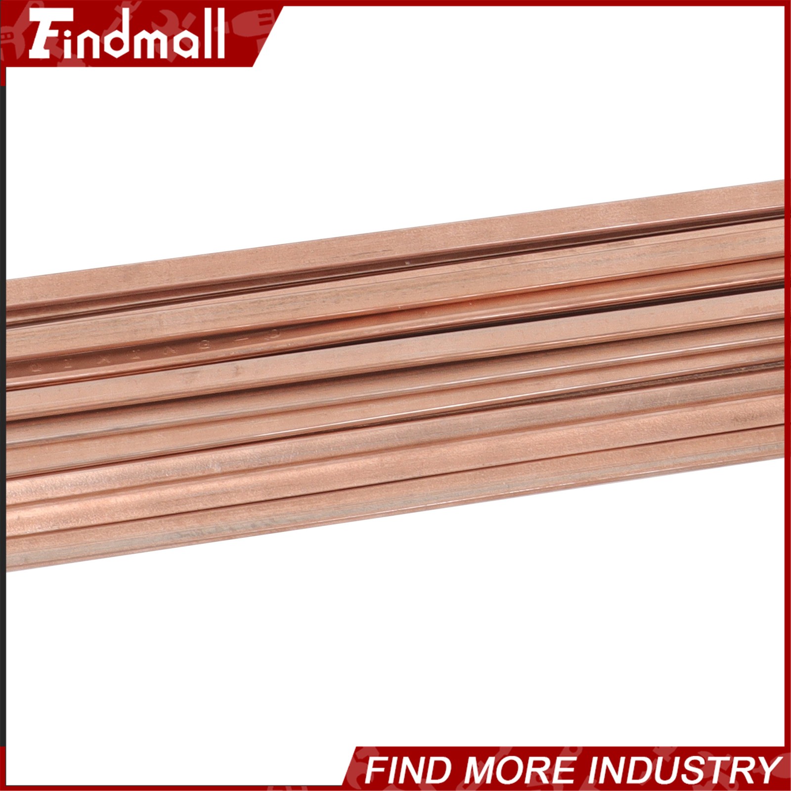Findmall 21 Rods Brazing Rods 0.050″ x 1/8″ x 14″ Phosphor Copper Solder 0.5 lb