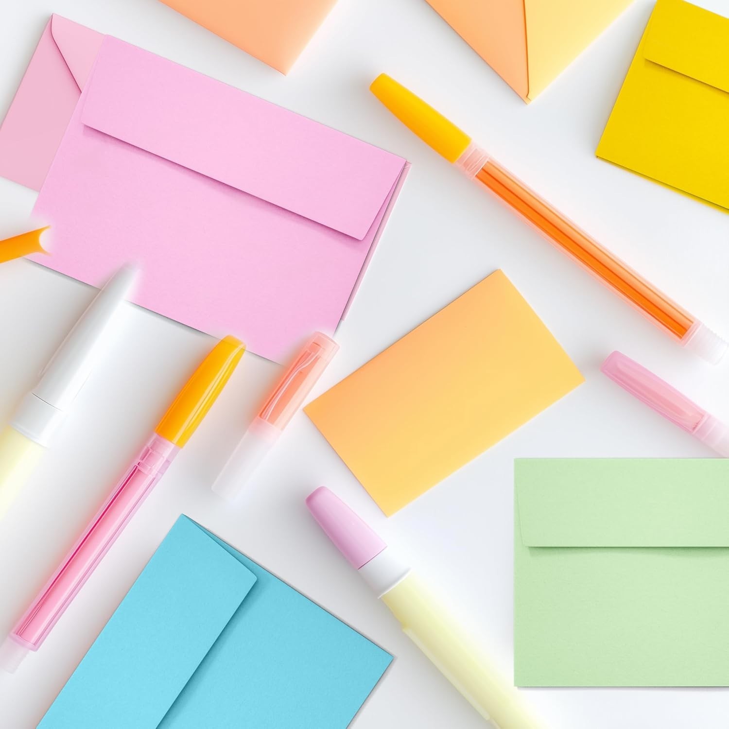 50-Pack 4×6 Colored Envelopes – Perfect for Weddings or Greetings