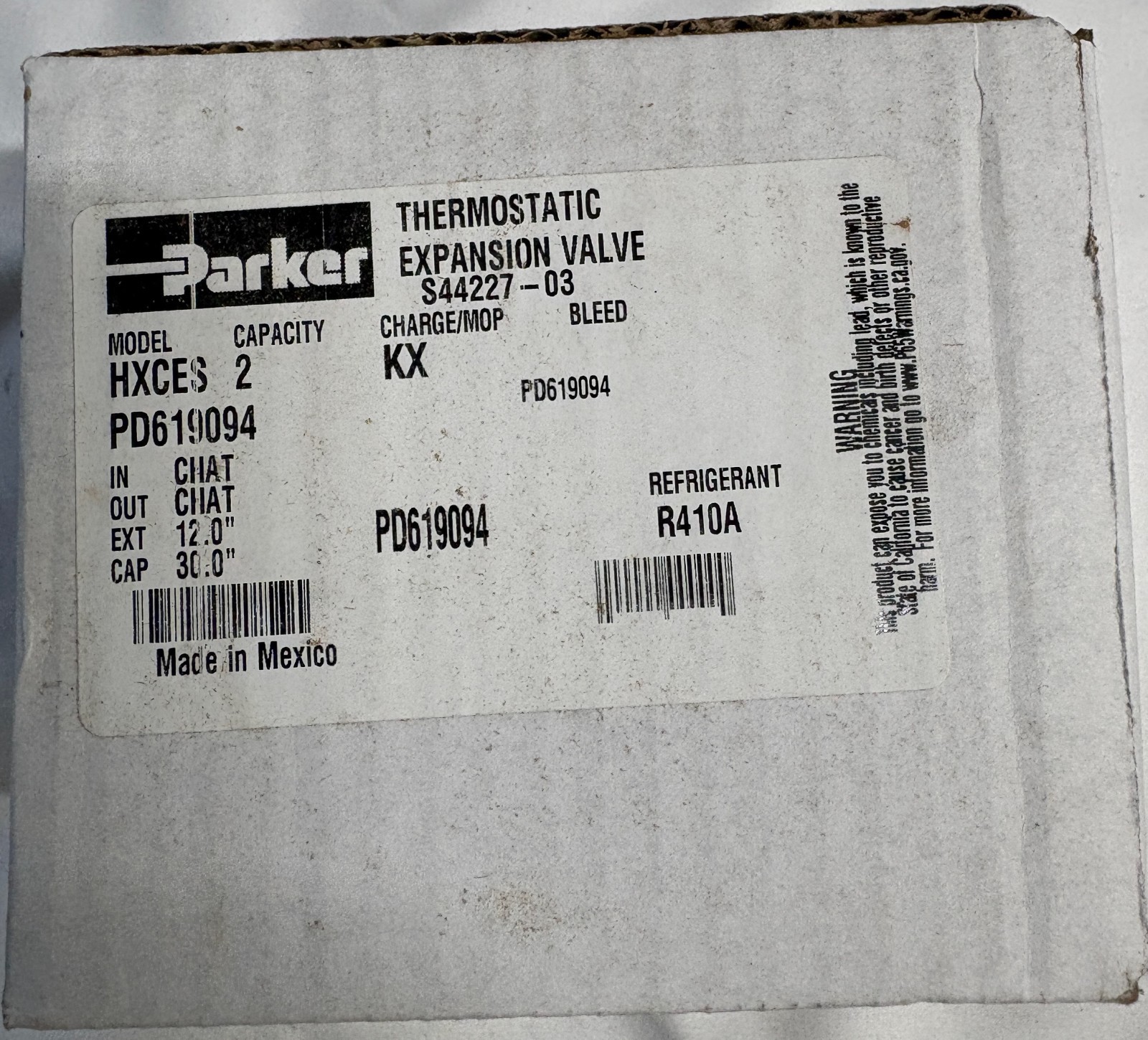 Parker PD619094 Thermostatic Expansion Valve Rheem-Ruud TXV KIT 2-Ton Shipped!