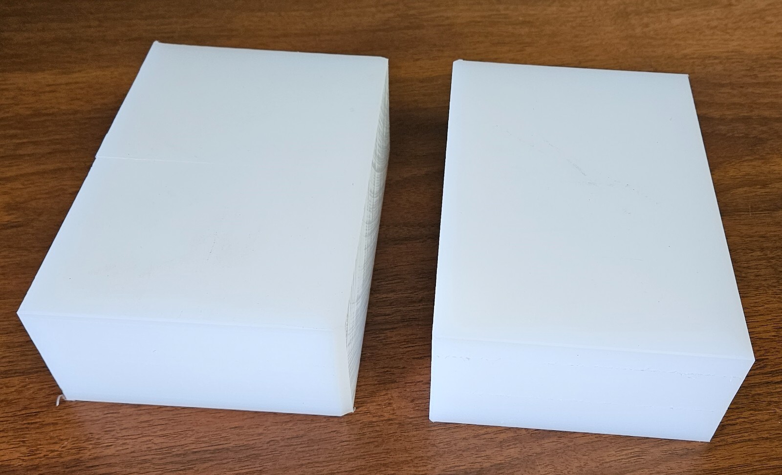 (Qty 2) UHMW Polyethylene Plastic 2-1/2” x 5” x 7” (oversized) FREE SHIPPING