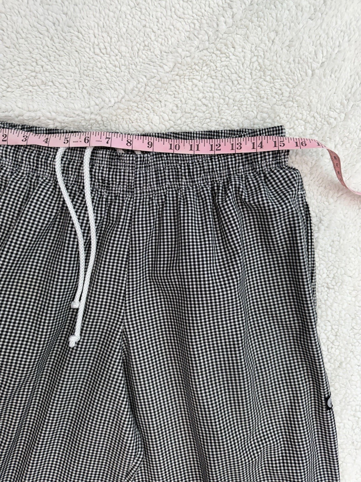 Chef Works Essential Baggy Pants L Black White Gingham Check Uniform Unisex