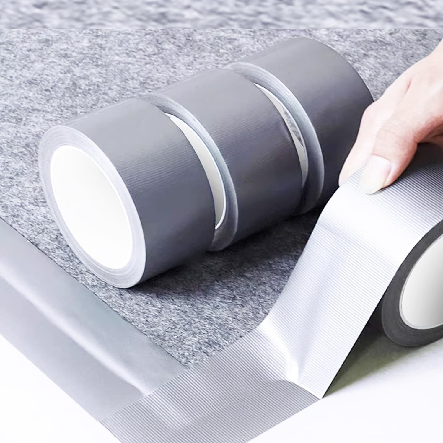 3Pack Duct Tape Heavy Duty Waterproof Silver, 66 Yards x 1.88 Inch Total Stro…