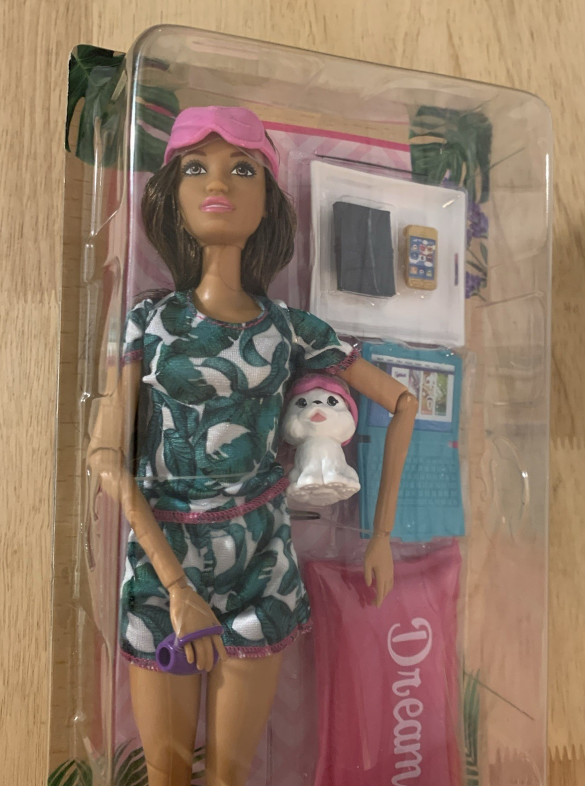 Barbie Relaxation Dream Doll Set – Puppy, Journal, Laptop, Phone & Cocoa Cup NEW