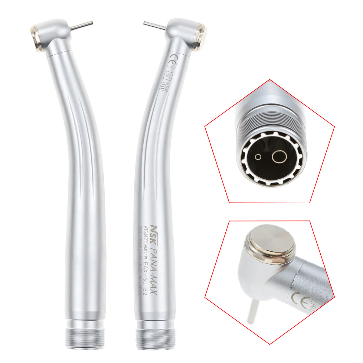NSK Type Dental Big Head PANA Max High Speed Handpieces Turbine Push Button 4/2H