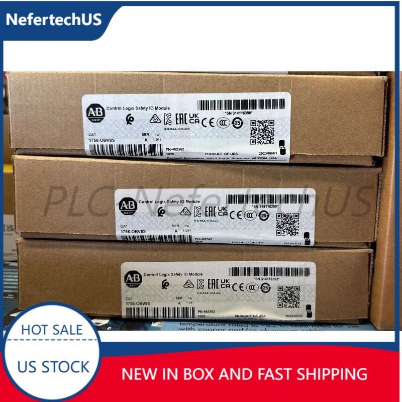 AB 1756-OBV8S ControlLogix Safety I/O Module 1756OBV8S New Sealed US Free Tax