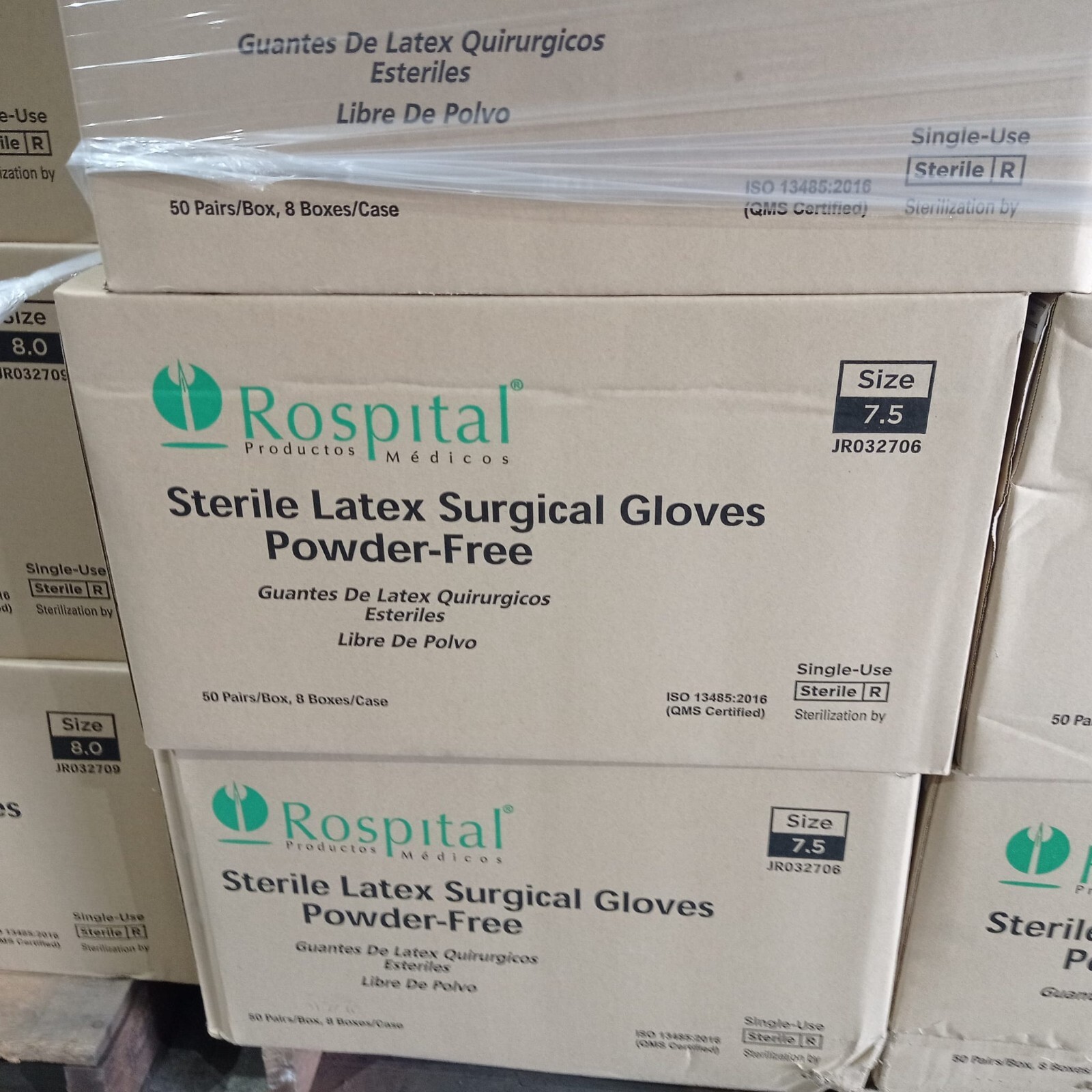 Sterile Latex Surgical Gloves Powder-Free 6.0 to 8.5 (50/400 pcs) from Malaysia