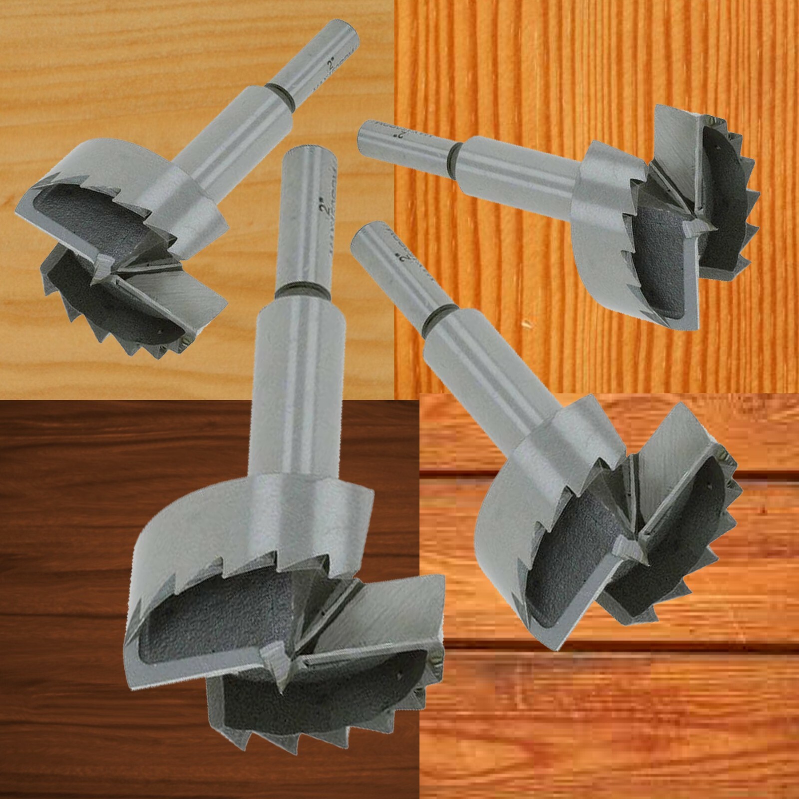 Forstner Drill Bit Woodworking Hole Cutter Saw Hinge Round Shank Wood Boring Bit