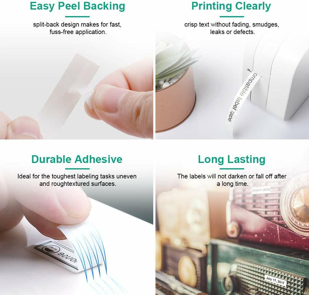Compatible TZ TZe Label Tape for Brother P-Touch all Color Size Materials 6-36mm