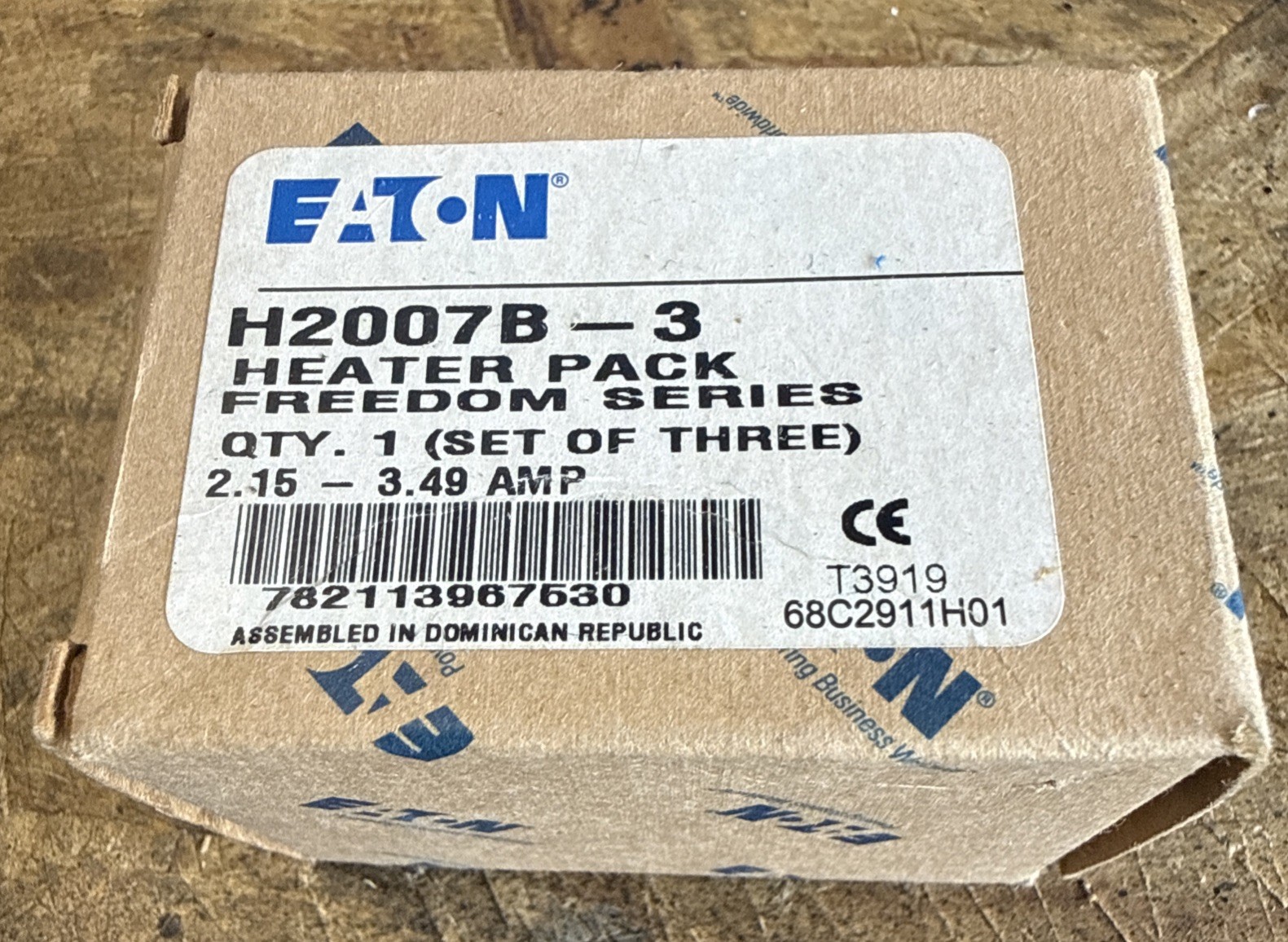 EATON CUTLER HAMMER H2007B-3 Freedom Series Heater Pack of 3 H2007B 3 2.15-3.49