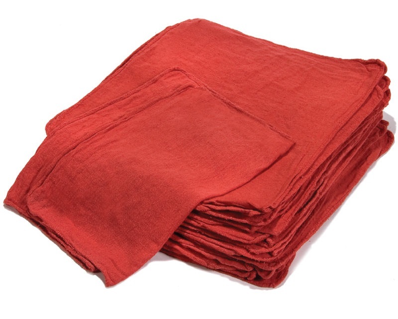 500 New Industrial Shop Rags Cleaning Towels Red Large 12×14 Towel B-Grade