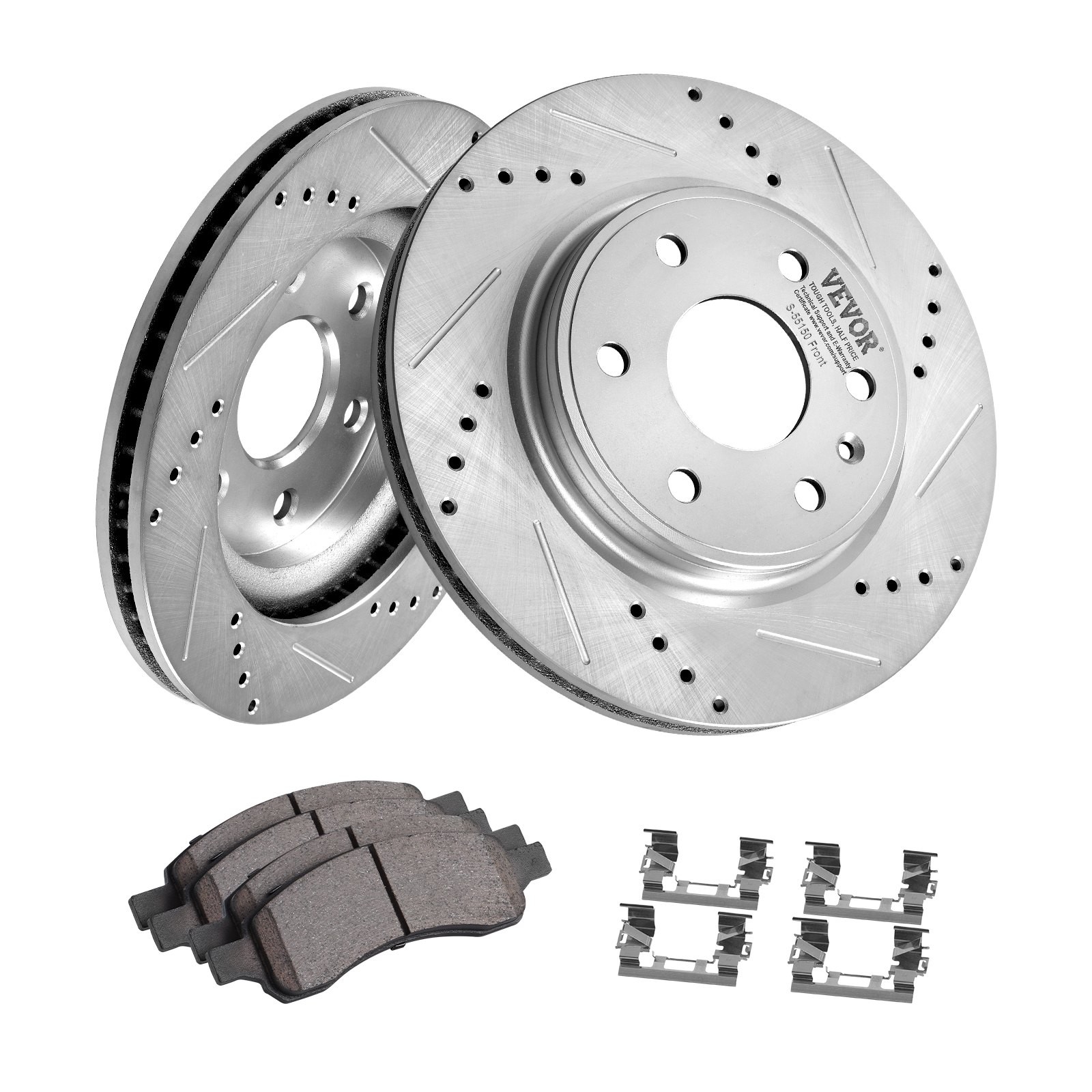 Front Brake Kit Compatible with 2007-2017 Chevy Traverse, Buick Enclave, GMC Aca