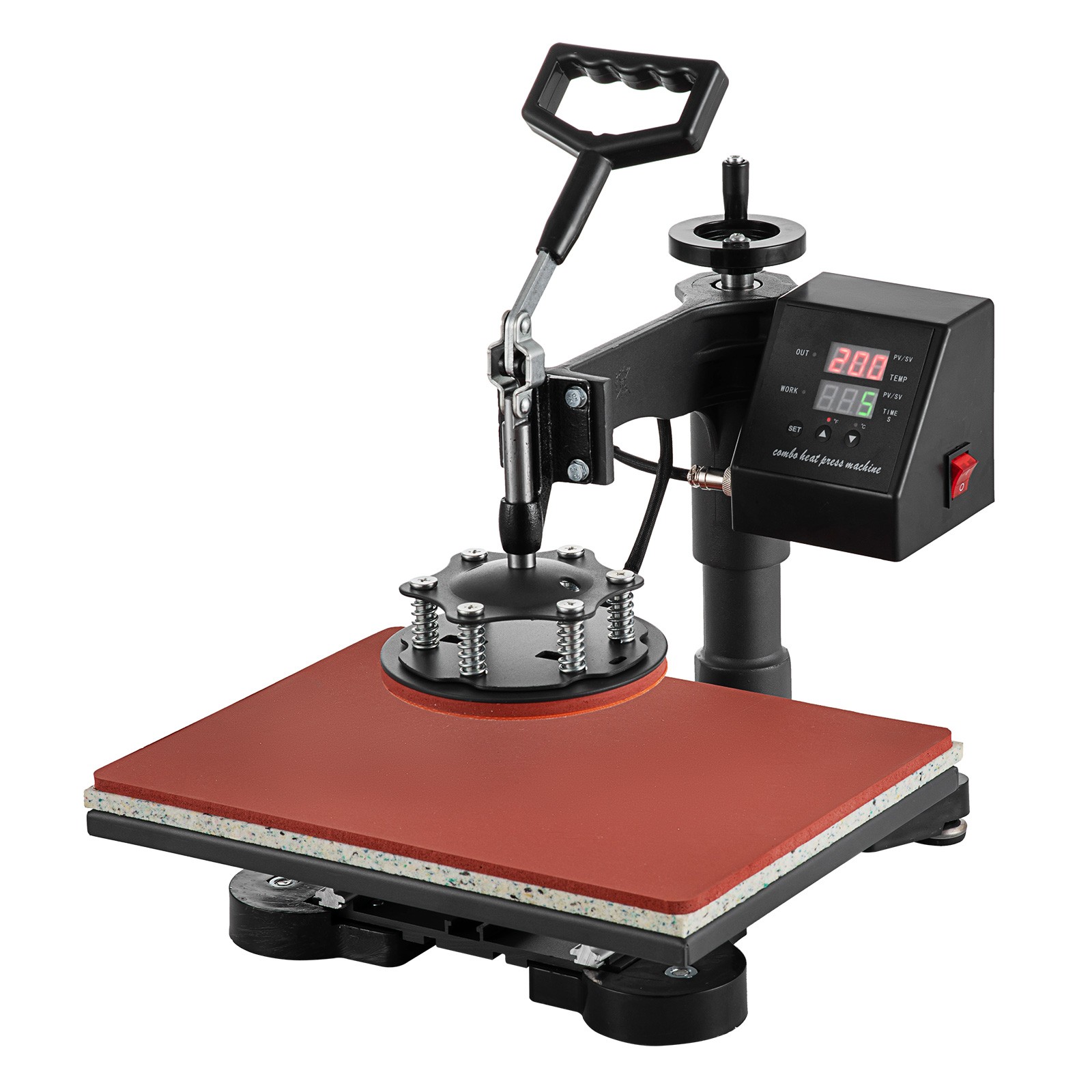 8 IN 1 Combo T-Shirt Heat Press 15″x15″ Transfer Machine Sublimation Swing Away