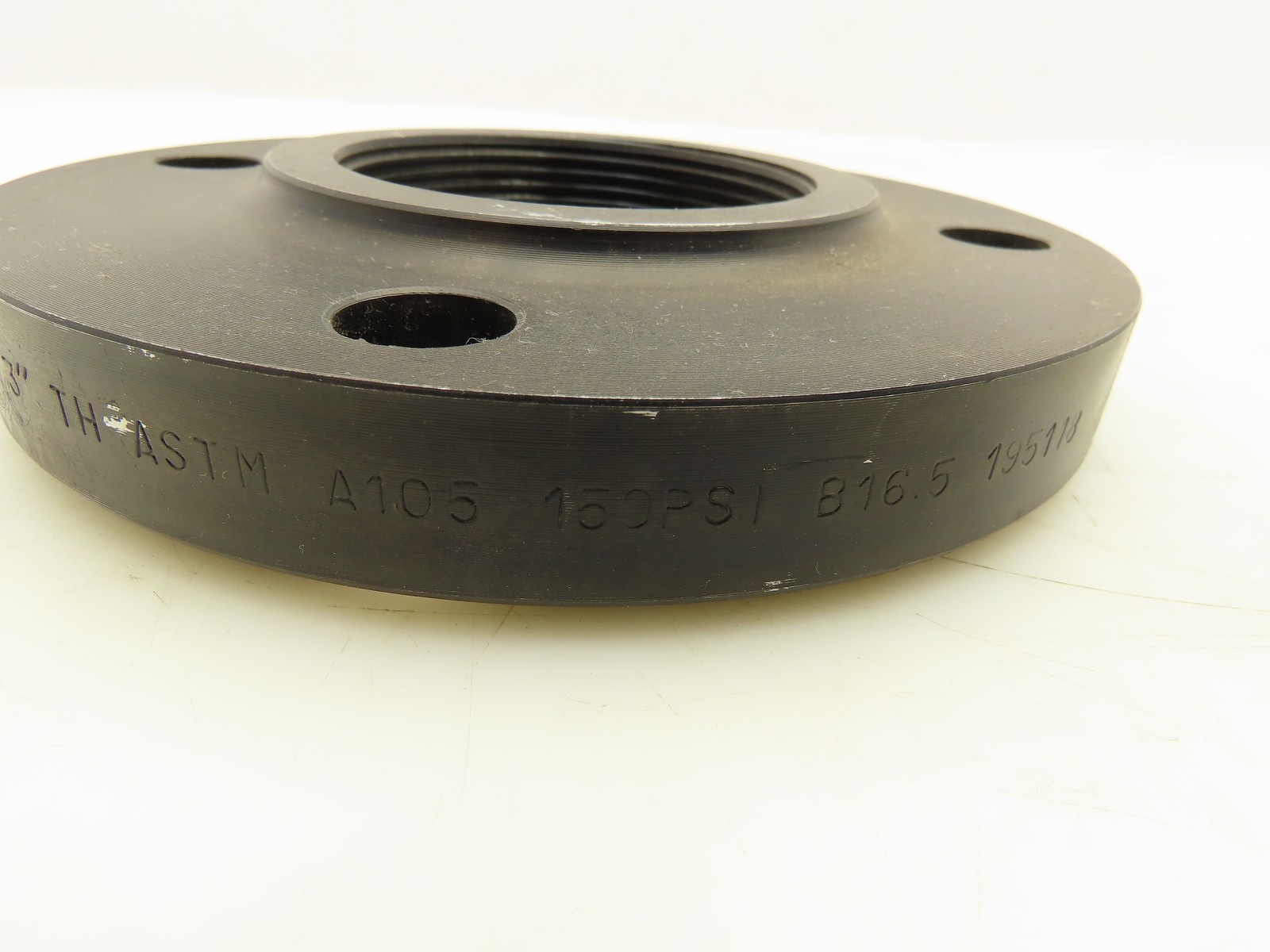 195118 Steel Screw On flange 3″ ASTM A105 TH 150PSI B16.5 Class 150-3 Lot Of 2
