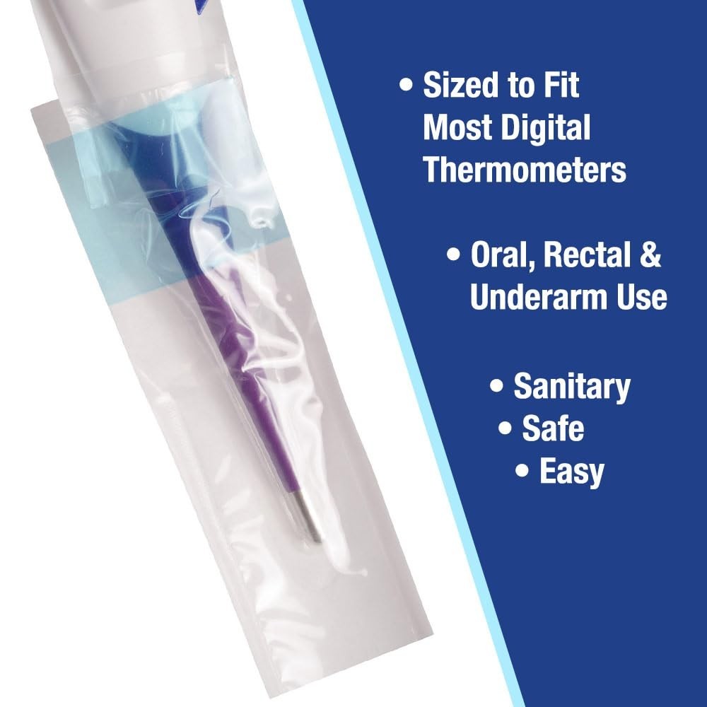 Single-Use Probe Covers for Digital Thermometers, Pack of 100 – Adult Care