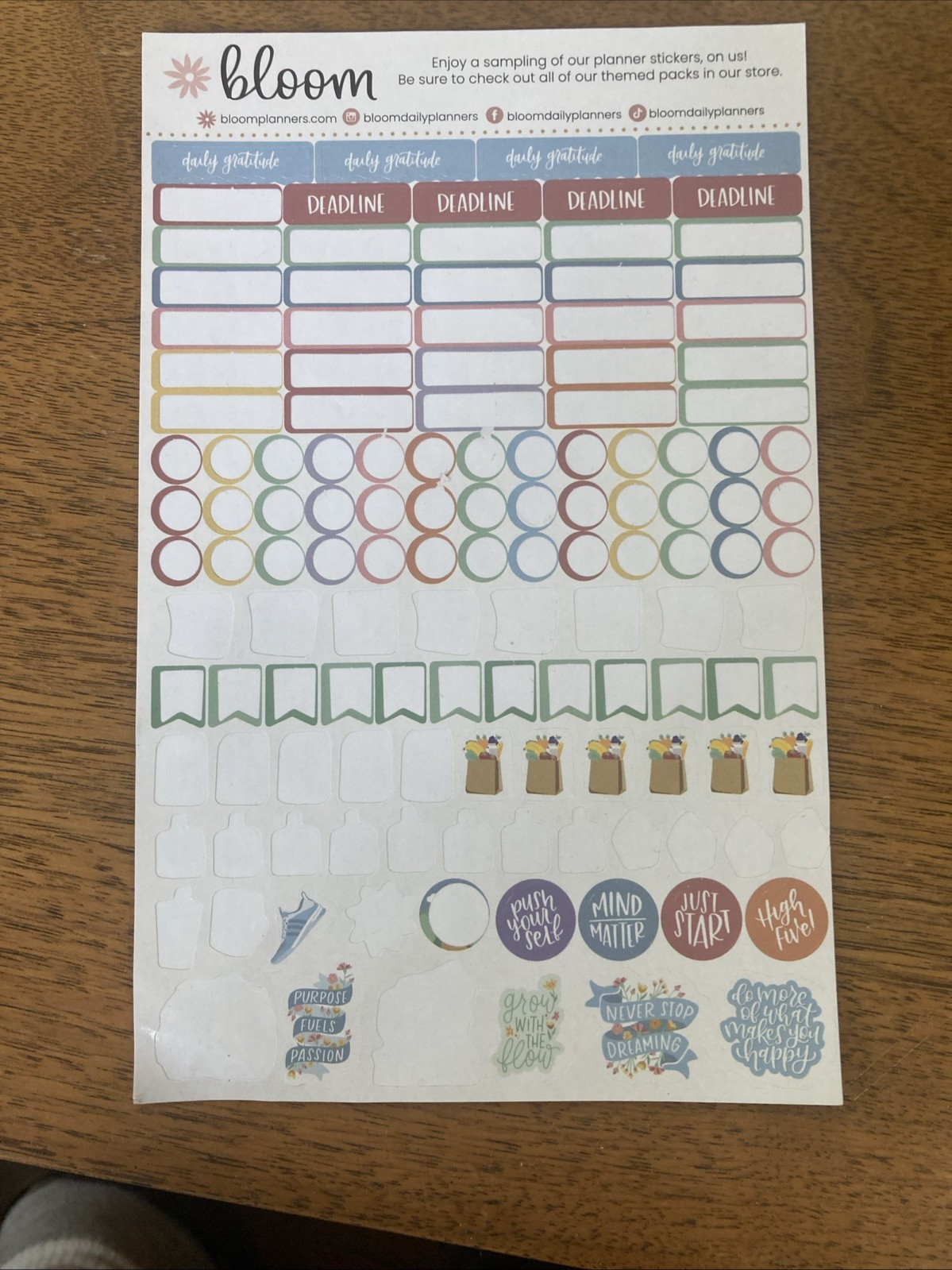 Bloom Planner Calendar Stickers Seasonal And Lifestyle Partially Used 13 Pages