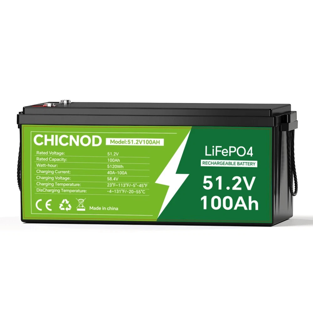 48V 100Ah 5120Wh LiFePO4 Lithium Battery Built-in BMS Deep Cycles For Golf Cart