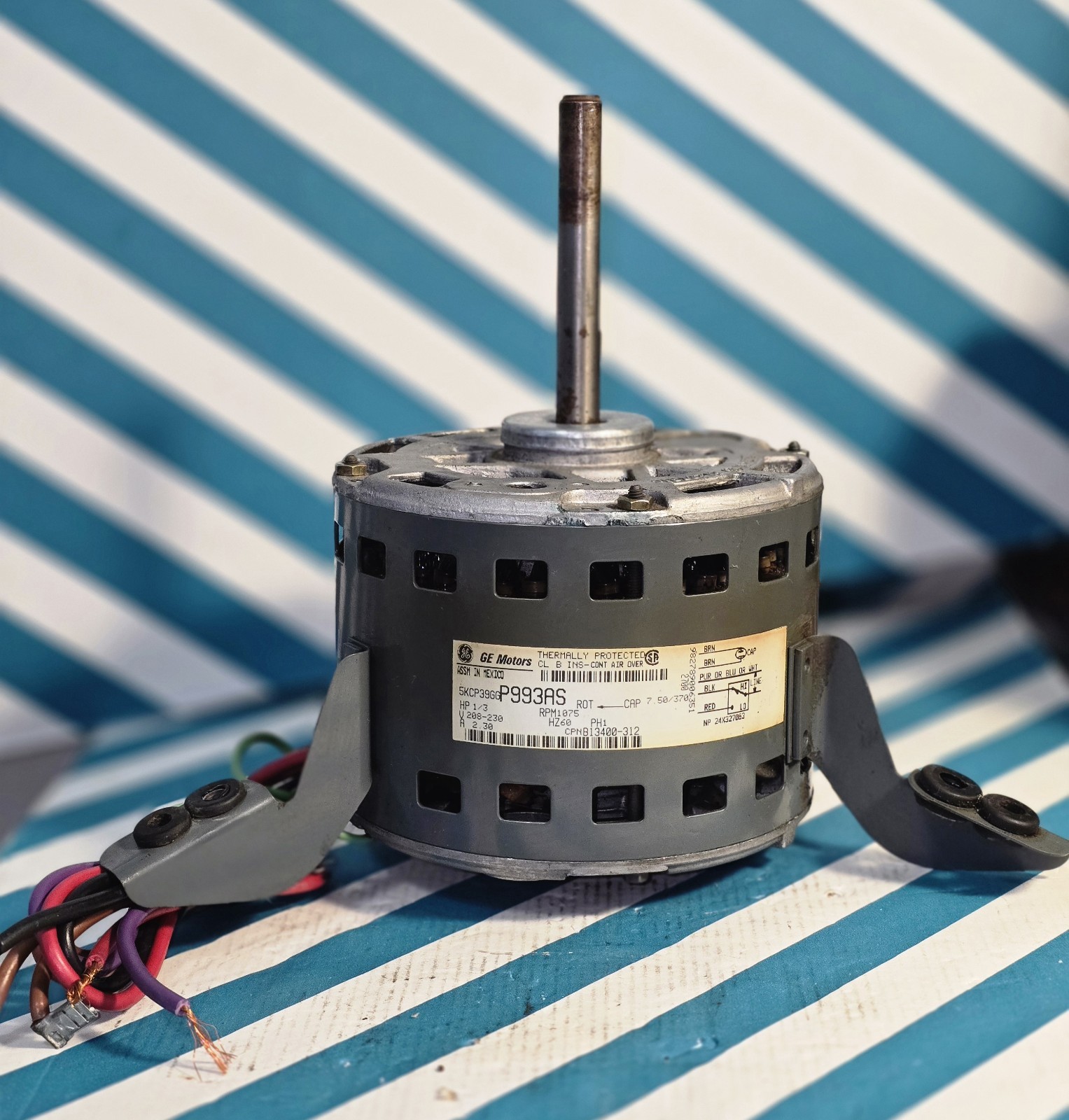 GE 5KCP39GGP993AS Blower Motor B13400312 1/3HP 208/230V 1075 RPM.TESTED.M/MEXICO