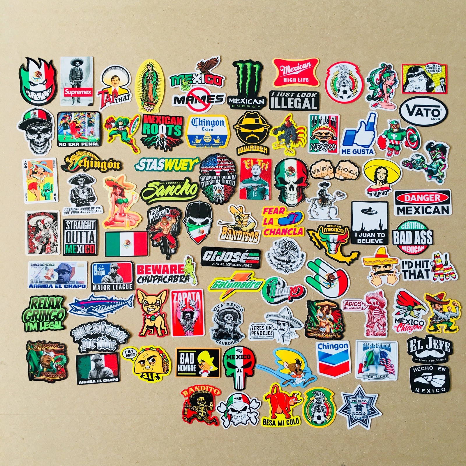 SUPER MEXICAN Hard Hat Stickers 82+ MEXICO HardHat Sticker & Decals, Helmet MX