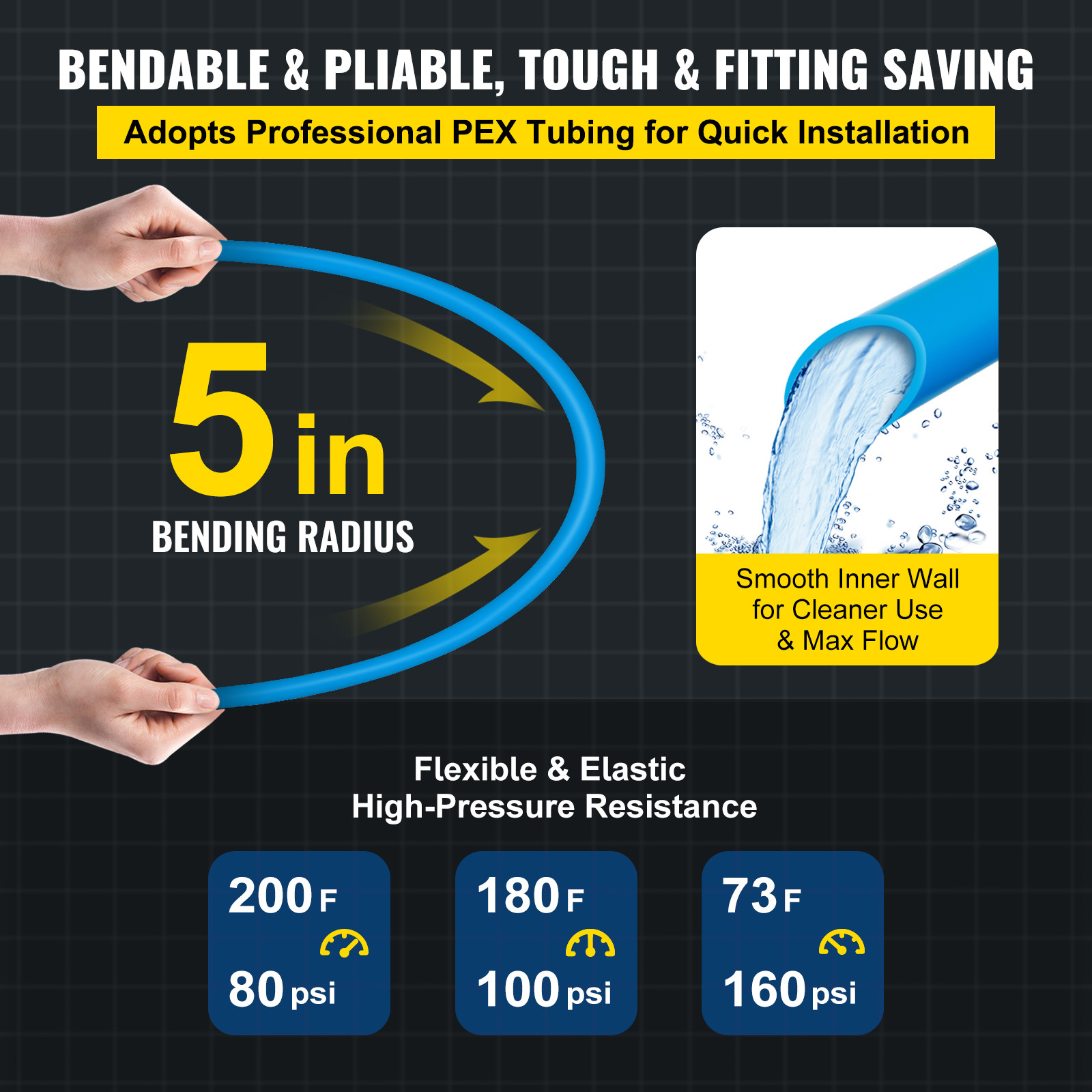 1/2″ 600ft 2 Coils 300′ Red & 300′ Blue PEX Tubing Certified Oxygen Barrier