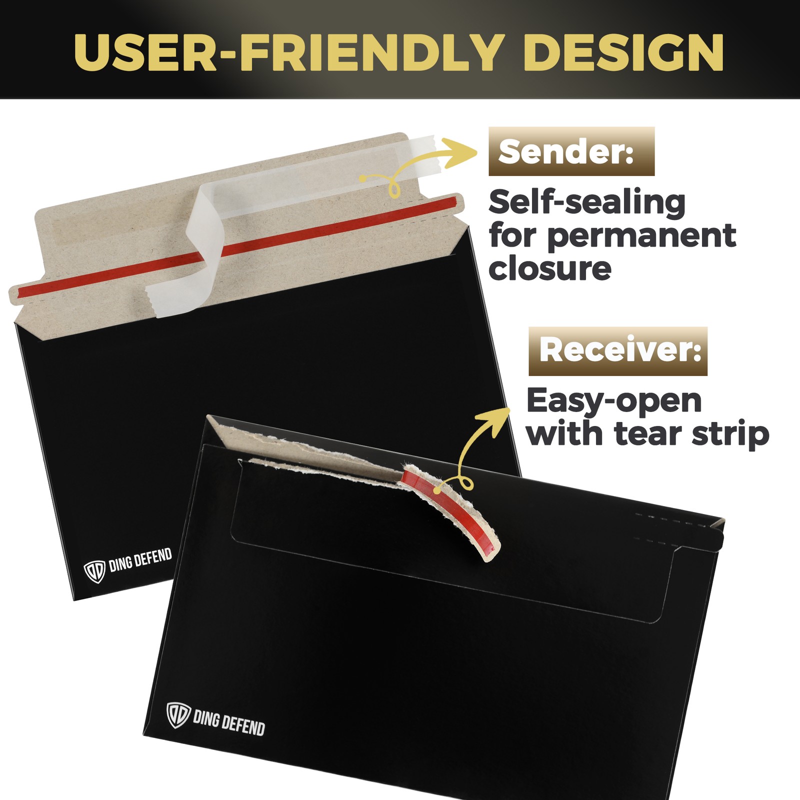 Card Shipping Envelopes 110 Pack – 7 x 4.35 In Trading Cards Self-Adhesive Black