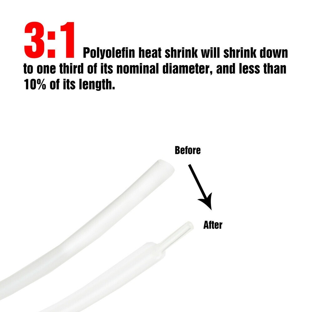 40 ft Dual Wall Adhesive Lined Φ1/4″ 6.4mm 3:1 Ratio Heat Shrink Tubing Clear US