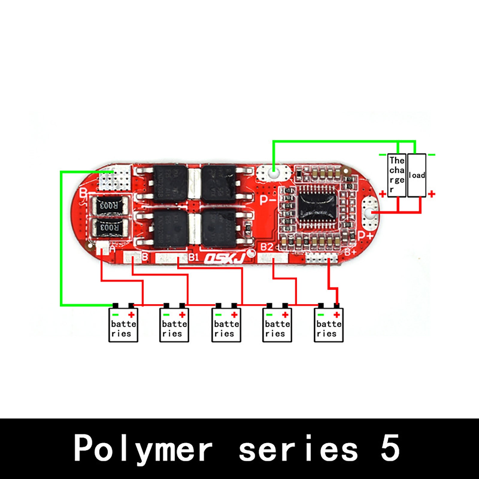 4pcs 5S 25A BMS Protection Circuit Board for DIY Power Bank and Battery Packs