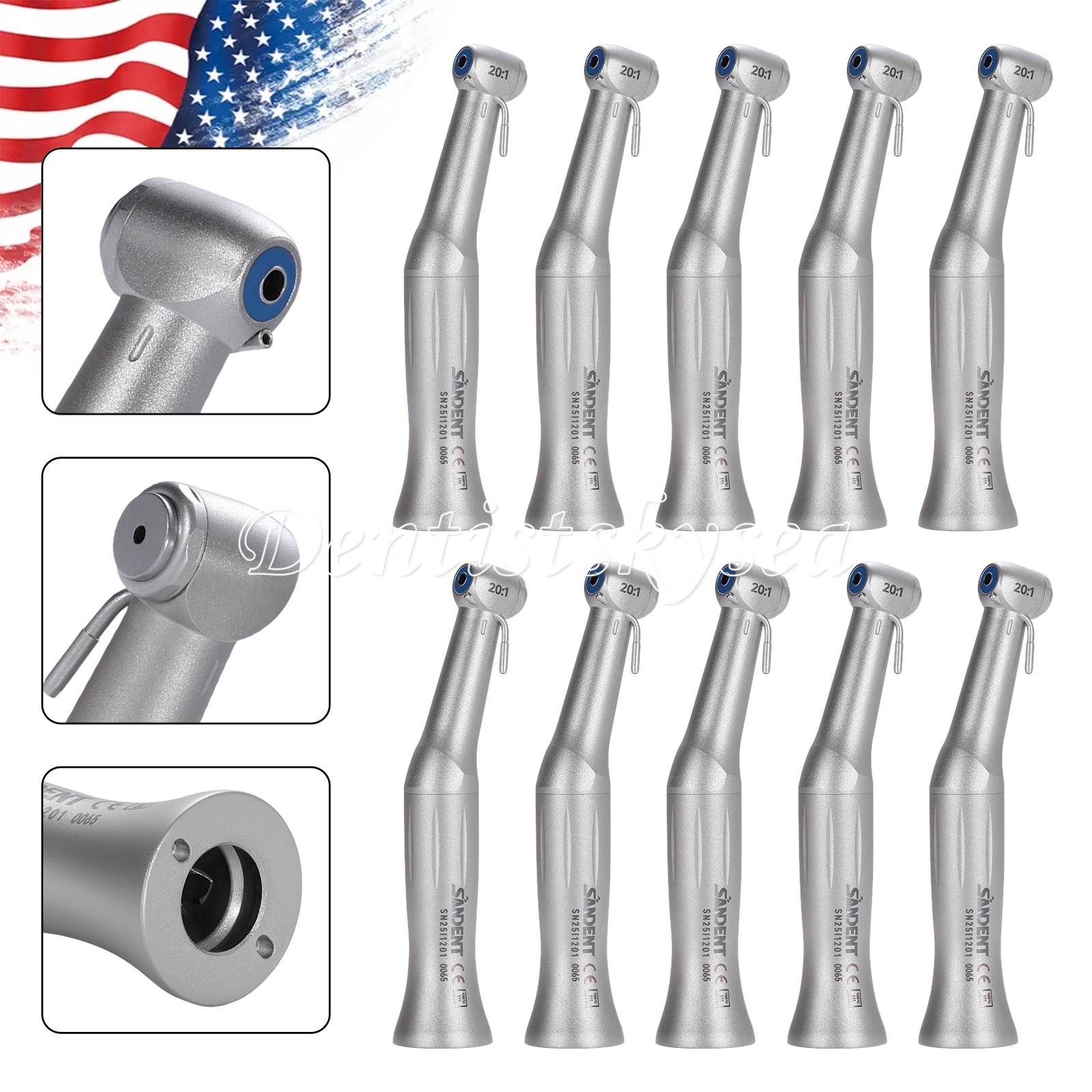 Dental Implant 20:1 Reduction Low Speed Contra Angle Handpiece Fit NSK E-type Y