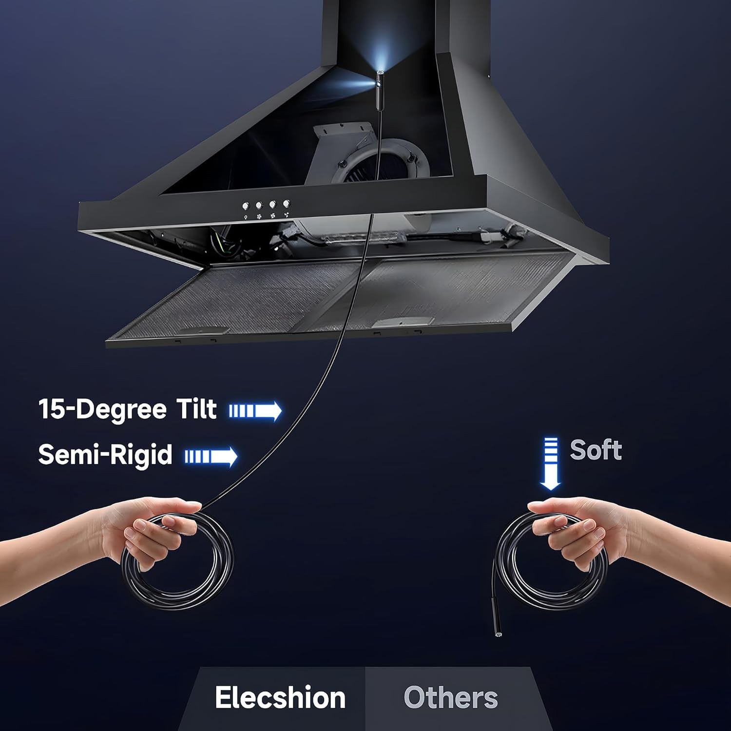 1920P HD Endoscope Borescope 8mm Inspection Snake Camera for iPhone Android iOS