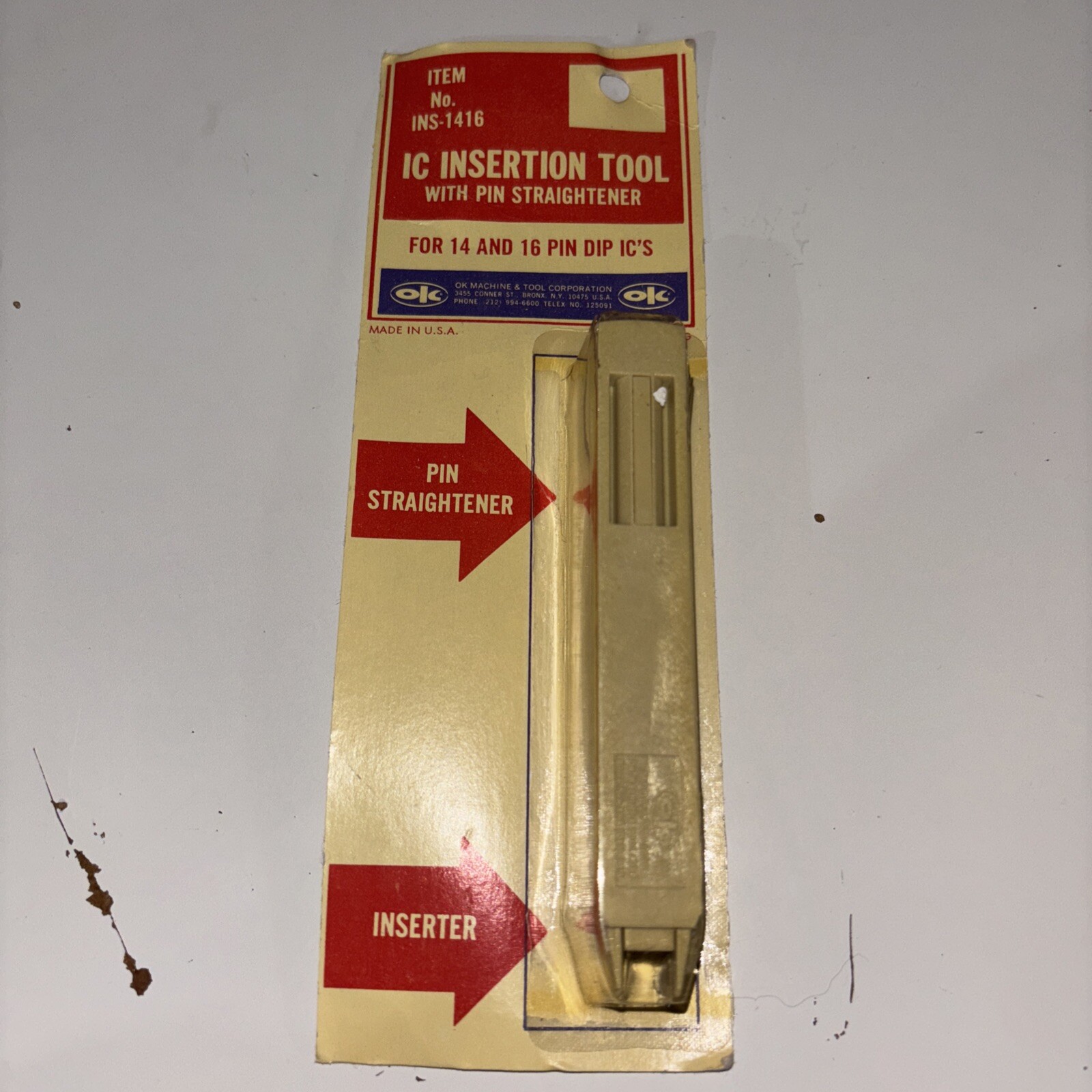 Vintage OK IC Insertion Tool INS-1416 Brand New