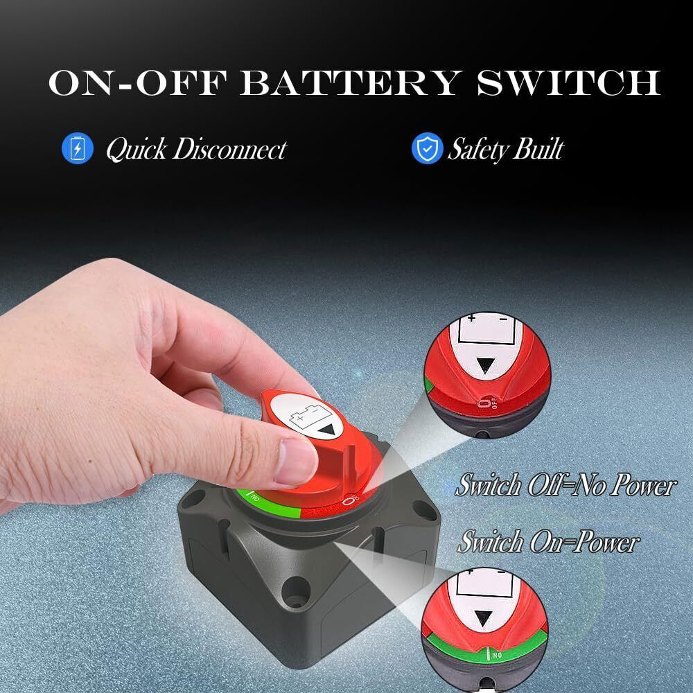 Battery Disconnect Switch Cut/Shut Off 275-1250Amp Marine Boat RV Camper 12V-48V