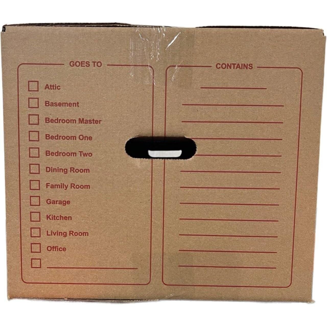 10 – Pack Medium Cardboard Moving Boxes 18x14x12 32 ECT With Handles