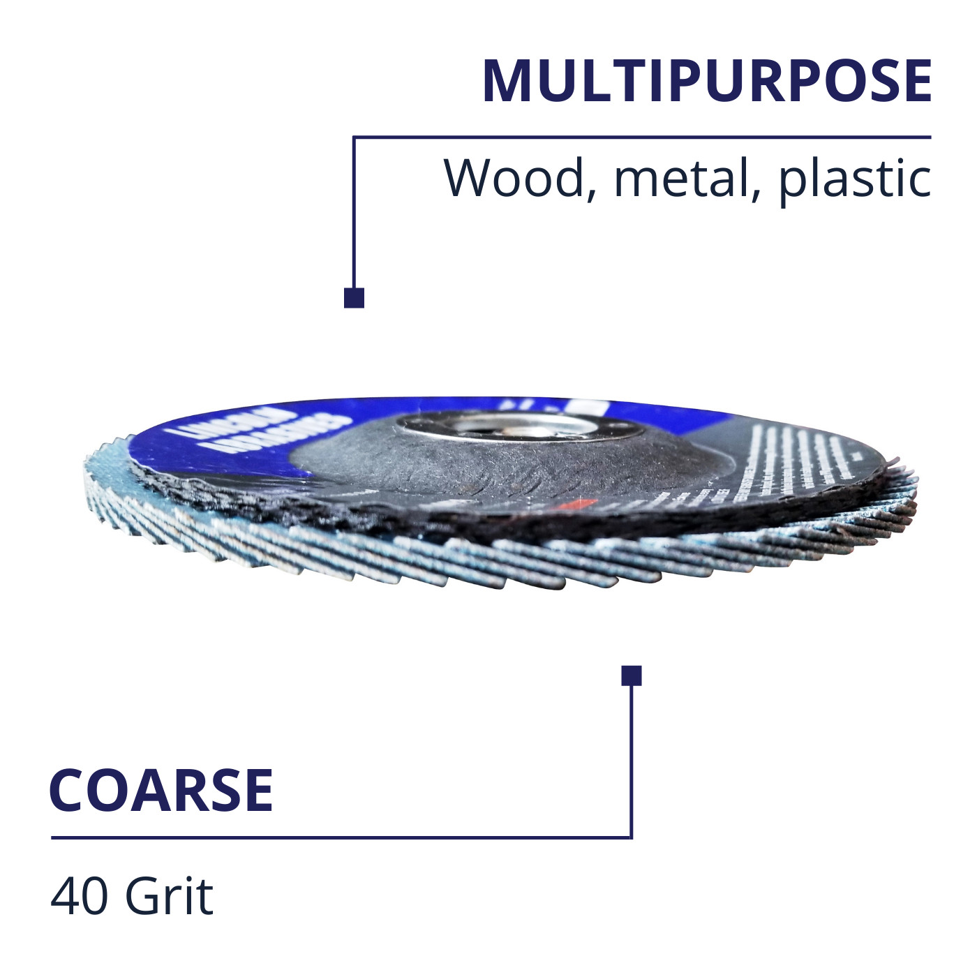 100 Pc 4-1/2″ x 7/8″ 40 Grit Flap Discs Sanding Wheels