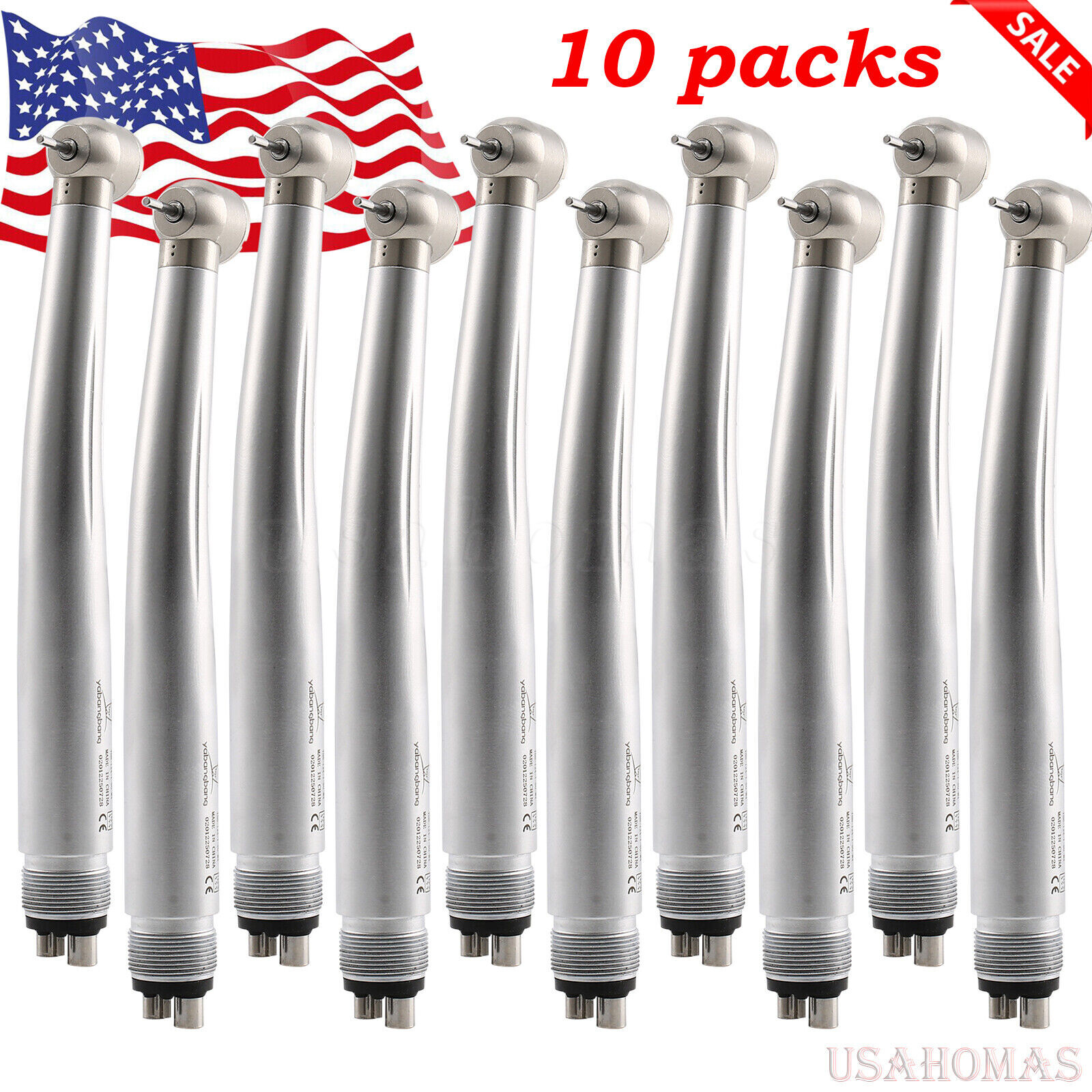 USA Dental Ultrasonic Piezo Scaler Handpiece 5 Tips Fit EMS Cavitron Woodpecker