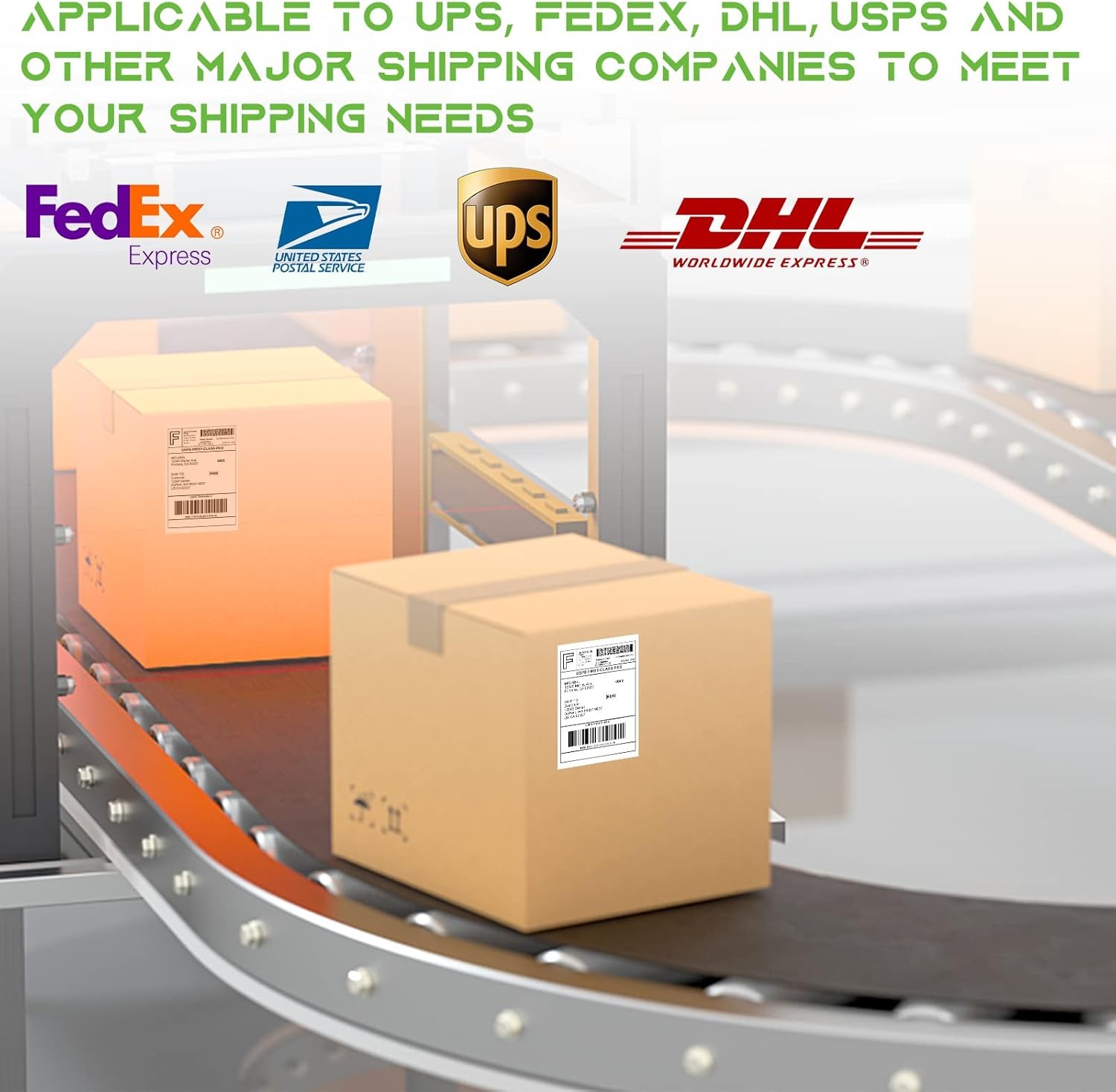 4″ x 6″ Direct Thermal Address Shipping Labels Fanfold Rolls for Zebra & Rollo