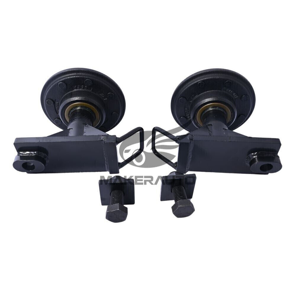 NEW 8 x 6.5 Lug 9000LB Shipping Container Wheels, Bolt-on Spindle Kit (Pair)