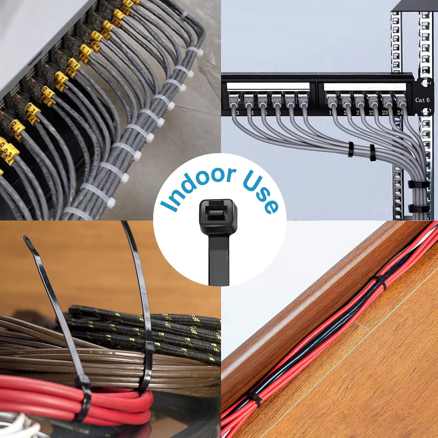 Reusable 12 Inch Zip Ties, 1000 Count, Weatherproof for Indoor and Outdoor Use