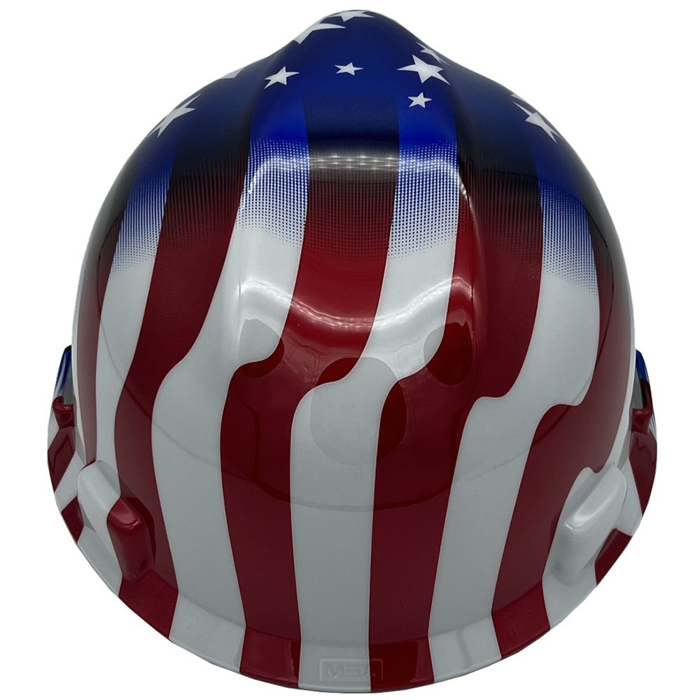 MSA Freedom Series Cap Style Hard Hat Ratchet Suspension – Stars and Stripes