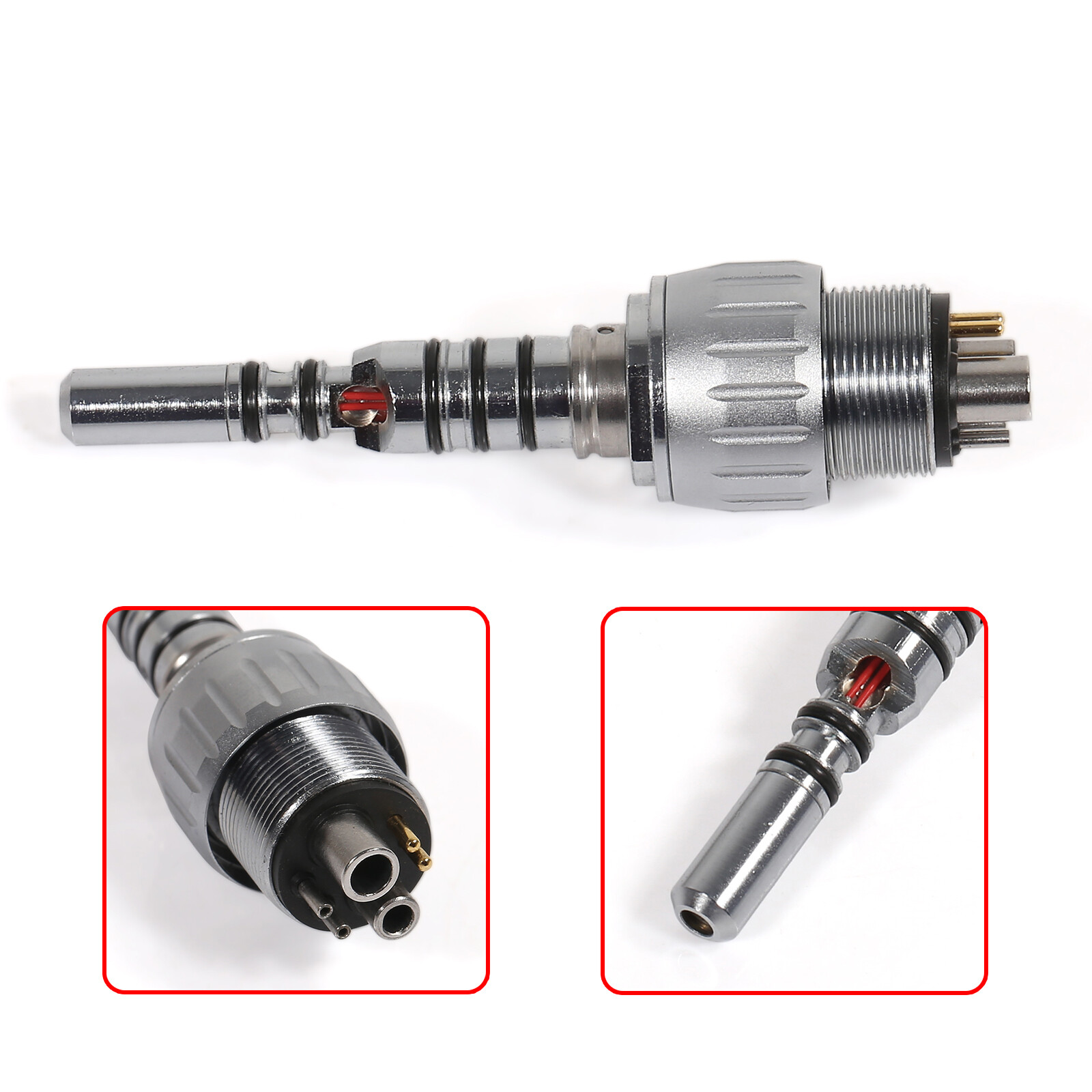 Dental LED Quick Coupler 4/6 Hole fit Kavo Multiflex LUX Fiber Optic Handpiece